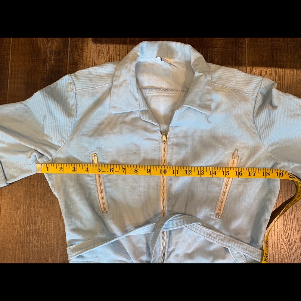 Vintage 1970’s Powder Blue Corduroy Jumpsuit - Picture 7 of 16